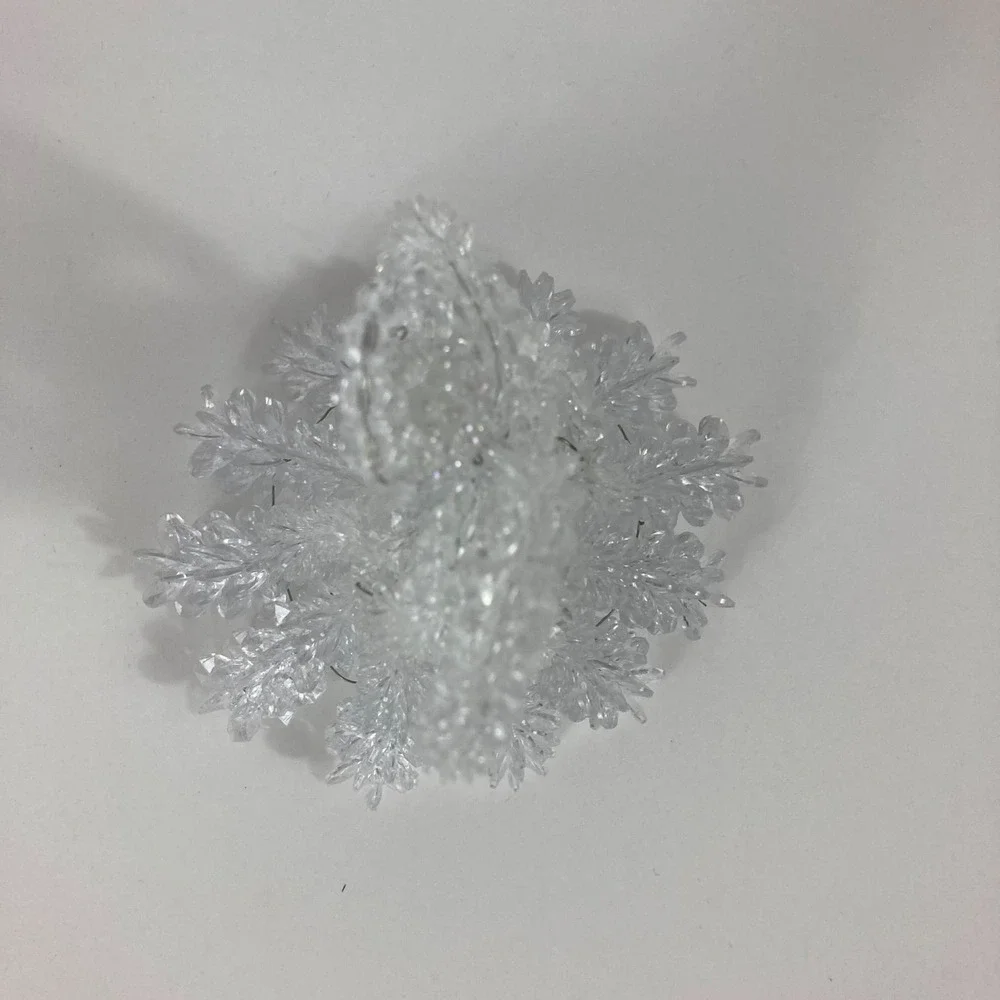 Vintage Bead & Wire Angel Christmas Tree Topper Decoration Clear‎ 5x7